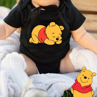 Winnie the Pooh ชุดรอมเปอร์ ลายหมีพูห์น่ารัก สําหรับเด็กทารกแรกเกิด 0LTT