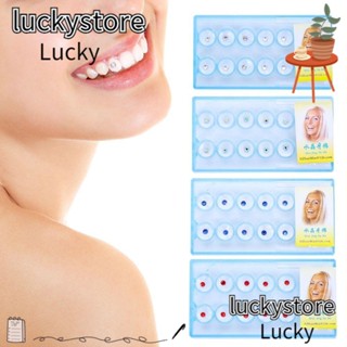 Lucky ฟันคริสตัล หลากสี พร้อมกล่อง สําหรับตกแต่งเล็บ 10 ชิ้น ต่อกล่อง