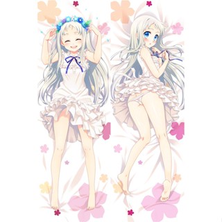 Meiko Honma ปลอกหมอนอิง ลายการ์ตูนอนิเมะ ดอกไม้ Anohana We Is DonTทราบชื่อ Dakimakura ขนาด 50x150 ซม. สําหรับกอดร่างกาย