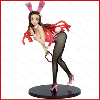 Ere1 โมเดลตุ๊กตาฟิกเกอร์ Demon Slayer Bunny Girl Nezuko ของเล่น สําหรับตกแต่งบ้าน เก็บสะสม เก็บสะสม