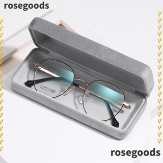 Rosegoods1 แว่นสายตาสั้น แบบพกพา สายตายาว พรีเมี่ยม Flocking