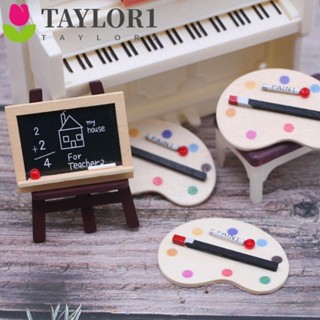 Taylor1 ชอล์กบอร์ดไม้ DIY สําหรับตกแต่งบ้านตุ๊กตา