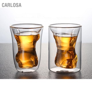 Carlosa แก้วเบียร์ วิสกี้ แบบสองชั้น รูปร่างกาย สําหรับปาร์ตี้ บาร์