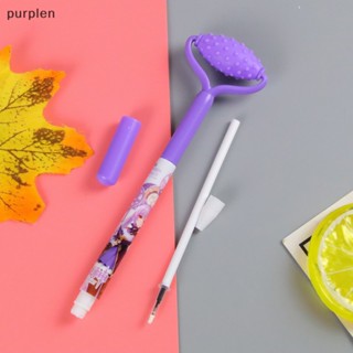 Purplen ปากกาเจลนวด ลายการ์ตูนซิกเกอร์ สีม่วง 0.5 มม. เครื่องเขียน สําหรับโรงเรียน ออฟฟิศ