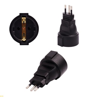 Xin อะแดปเตอร์ปลั๊กไฟ ตัวผู้ เป็นตัวเมีย 16A 110-250V 3pin เป็นซ็อกเก็ต EU 2pin ทรงกลม