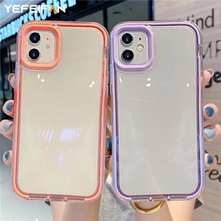 3 in 1 เคสโทรศัพท์มือถือแบบใส กันกระแทก สีมาการอง สําหรับ Samsung A04 A12 A02 A02S A03S M22 M32 M12 M02 M02S