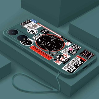 Oppo A38 A58 4G 2023 น่ารัก Star Wars เคส เคลือบด้าน ซิลิโคนเหลว ด้านหลัง TPU เคสนิ่ม