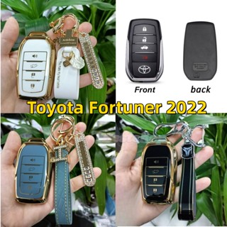 เคสรีโมตกุญแจรถยนต์ TPU 4 ปุ่ม สําหรับ Toyota All New Fortuner Fortuner GR Fortuner Legender Sigma4 Camry Fortuner LTD 2022 LTD 2023