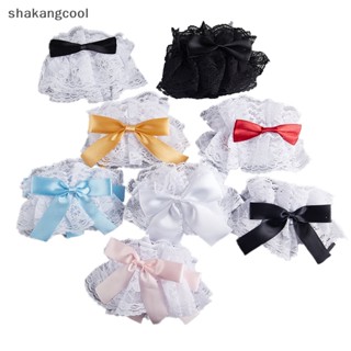 Shakangcool สายรัดข้อมือลูกไม้ ประดับโบว์ สไตล์โกธิค โลลิต้า 1 คู่ SGL