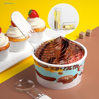 Thatsakes ชุดช้อนขนมหวาน แบบใส ด้ามจับทรงหยดนม ปลอดภัย คุณภาพสูง ทนทาน สําหรับบ้าน ร้านอาหาร