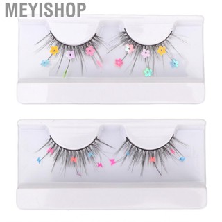 Meyishop Colorful Eyelashes Color False 7D for Party Dancer