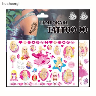 [hushcorgi] สติกเกอร์ ลายการ์ตูนบาร์บี้ สําหรับตกแต่งร่างกายเด็กอนุบาล พร้อมส่ง