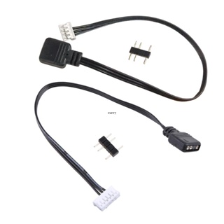 ✿ สายเคเบิลแปลงพัดลม 5V 3PIN ARGB Plug to 4Pin 6Pin สําหรับ Coolmoon