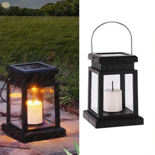 【VARSTR】Elegant Solar Lantern with LED Candle Light for Outdoor Decor and Lighting