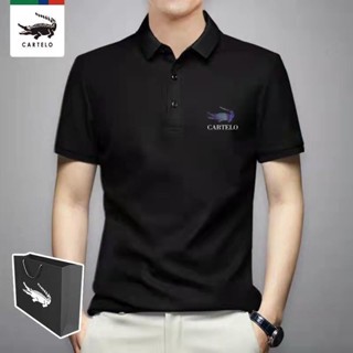 เสื้อโปโลลําลอง ผ้าเรยอน แฟชั่นฤดูร้อน สไตล์นักธุรกิจ สําหรับผู้ชาย