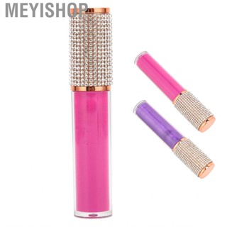 Meyishop Lip Gloss Rhinestone Round Tube Moisturizing  Long Lasting  Lipst