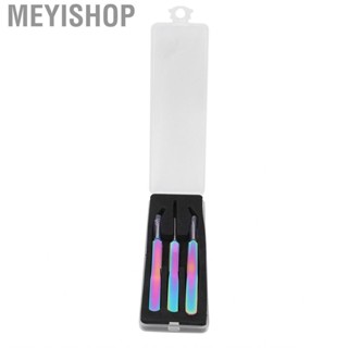 Meyishop 3pcs Professional Stainless Steel Eyelash Extension Tweezers Nail Art LJ4