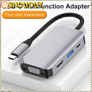 Shououy ฮับ USB C 4 in 1 PD ชาร์จ USB 3.0 Type-C