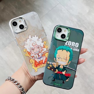 เคสโทรศัพท์มือถือ ลายการ์ตูน One Piece ชุบสี สําหรับ iPhone 11 14 13 12 Pro Max