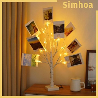[SIMHOA] ขาตั้งต้นไม้ พร้อมไฟ LED และคลิปหนีบ สําหรับตกแต่งต้นคริสต์มาส วันเกิด ปาร์ตี้ วันหยุด