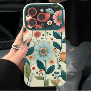 เคสโทรศัพท์มือถือ ซิลิโคนนิ่ม ลายดอกไม้ สไตล์คลาสสิก สําหรับ Iphone 14promax 13pro 12 11 7p MMDQ