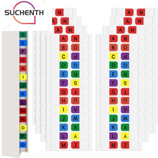 Suchenth แท็บเหนียว ขนาดเล็ก มีกาวในตัว หลากสี สําหรับสมุด A-Z 208 ชิ้น