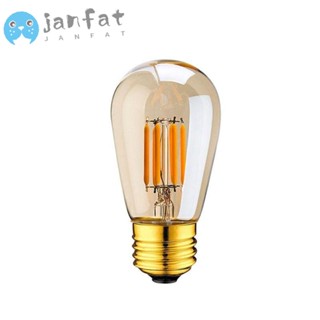 Janfat หลอดไฟ LED S14 ST45 3W 1W 2200K สีเหลืองอบอุ่น สําหรับตกแต่งบ้าน