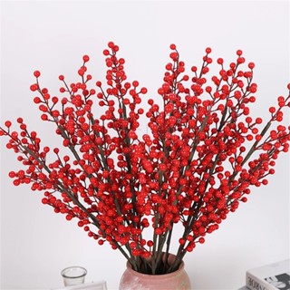 [แนะนํา] ผลไม้จําลอง ผลเบอร์รี่สีแดง สําหรับตกแต่งบ้าน เทศกาลปีใหม่