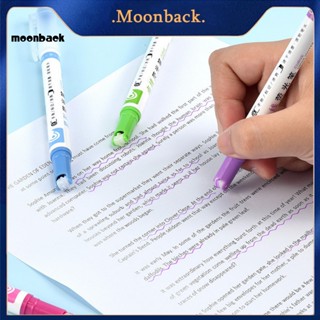 &lt;moonback&gt; ปากกาไฮไลท์ ปลายโค้ง หลากสี น้ําหนักเบา สําหรับสํานักงาน 6 ชิ้น