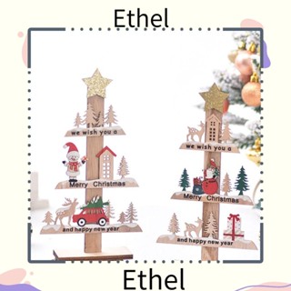 Ethel1 จี้ไม้ รูปซานตาคลอส สโนว์แมน สําหรับตกแต่งต้นคริสต์มาส