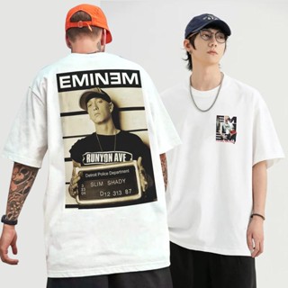 EMINEM white T shirt men and women unisex Oversized tops_03