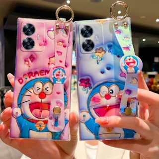 ใหม่ เคสโทรศัพท์มือถือ แบบนิ่ม ลายการ์ตูนโดราเอมอน 3D มีสายคล้อง สําหรับ Realme C55 NFC 2023 REALMEC55 RealmeC55NFC