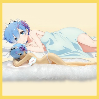 โมเดลฟิกเกอร์ PVC อนิเมะ Re:Life In A Different World Rrom Zero Rem Sleeping ขนาด 21 ซม. ของเล่นสะสม ของที่ระลึก สําหรับเด็กผู้หญิง