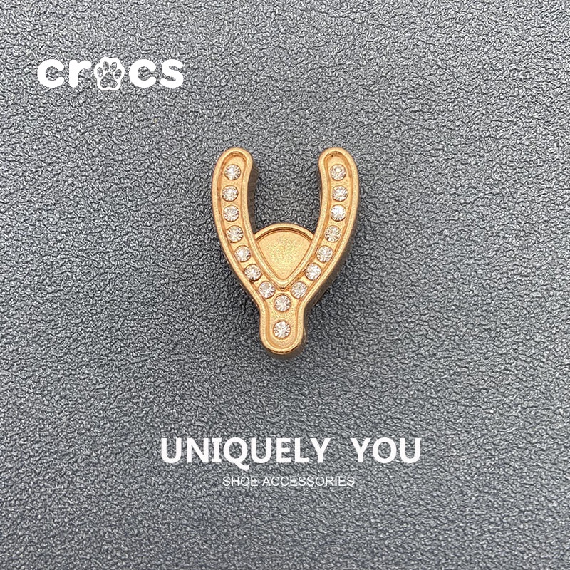 Crocs jibbitz จี้โลหะ รูปรองเท้า ดอกไม้ สร้างสรรค์ อุปกรณ์เสริม สําหรับตกแต่ง DIY