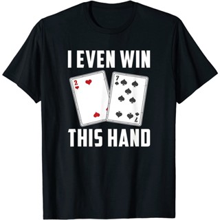 แขนสั้นโอเวอร์ไซส์เสื้อยืด พิมพ์ลายโป๊กเกอร์ Texas HoldEm 7 Poker สําหรับผู้ใหญ่S-4XL