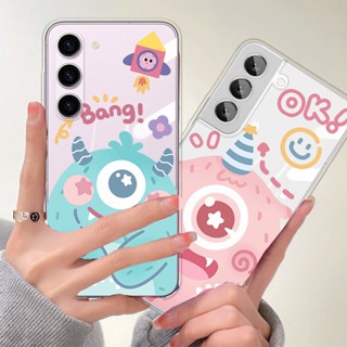 เคสโทรศัพท์มือถือแบบนิ่ม ใส ลายการ์ตูนน่ารัก สําหรับ Samsung S23 Ultra S20 S21 FE S8 S10 S9 S20 S21 S22 Plus Note 9 10 Plus 20 Ultra 5G