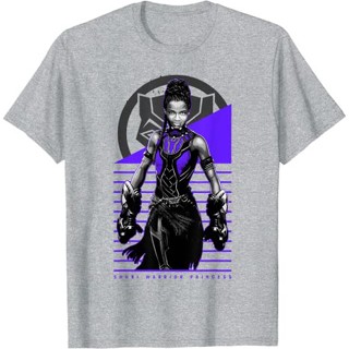 เสื้อยืดแขนสั้น ผ้าฝ้าย 100% พิมพ์ลาย Marvel Black Panther Movie Shuri Warrior แฟชั่นสําหรับผู้ชาย และผู้หญิง