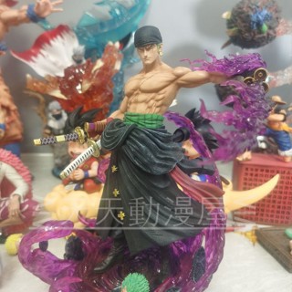 ส่งฟรี พร้อมส่ง โมเดลตุ๊กตา One Piece Wano Country Demon Island Yan Mo Zoro สองหัว คุณภาพสูง สําหรับตกแต่ง