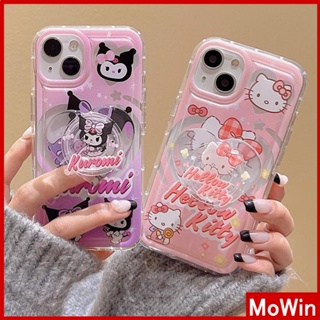 Mowin - เข้ากันได้สำหรับ เคสไอโฟน เคสไอโฟน11 เคส iphone 11 สำหรับ iPhone 14 Pro Max เคสไอโฟนพร้อมขาตั้งกริ๊ปการ์ตูนรูปหัวใจที่วางพับถุงลมนิรภัยเคสใสเคสนิ่มเข้ากันได้กับ iPhone 13 Pro max 12 Pro Max 11 xr xs max 7Plus 8Plus