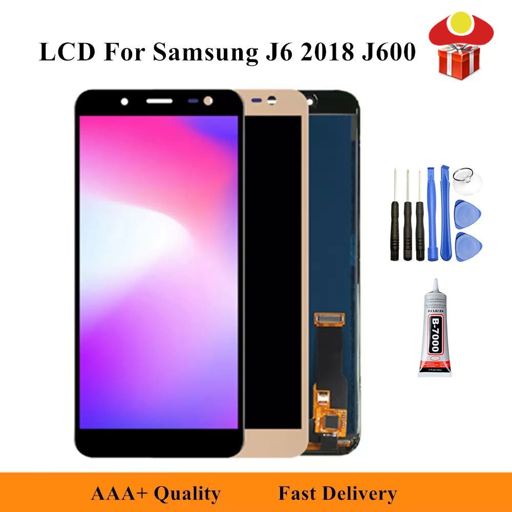 5.6 "สําหรับ Samsung Galaxy J6 2018 J600 SM-J600F J600F/DS J600FN LCD Touch Screen Digitizer Assembl
