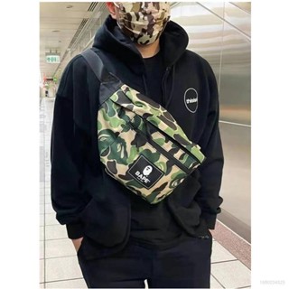 กระเป๋าคาดอก กระเป๋าสะพายไหล่ BAPE แฟชั่นสําหรับผู้ชาย และผู้หญิง สไตล์สปอร์ต