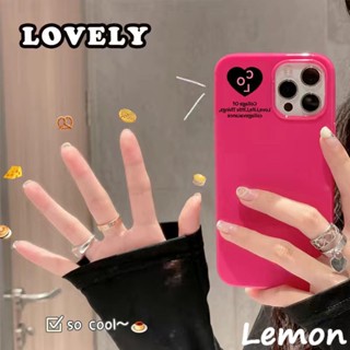 [Lemon] เคสโทรศัพท์มือถือนิ่ม แวววาว พิมพ์ลายตัวอักษร หัวใจ สีแดงกุหลาบ สําหรับ iPhone 7 8 7plus 8plus 11 12 X XS XR XSMAX 11pro 12promax 11promax 12promax 13 13pro 13promax