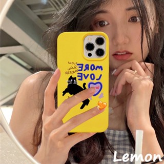 [Lemon] เคสโทรศัพท์มือถือนิ่ม ลายแมวน่ารัก สีเหลืองแวววาว สําหรับ iPhone 14 14pro 14promax 14plus 7 8 7plus 8plus 11 12 X XS XR XSMAX 11pro 12pro 111promax 12promax 13 13promax 13promax