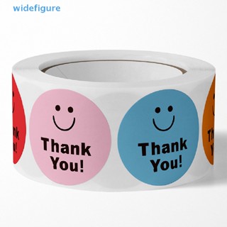 Widefigure สติกเกอร์ Thank You ฉลาก Thank You สําหรับติดตกแต่งบรรจุภัณฑ์เบเกอรี่ 500 ชิ้น