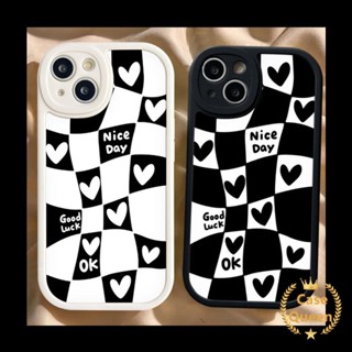 เคสโทรศัพท์มือถือ แบบนิ่ม ลายหัวใจ สีขาวดํา สําหรับ Realme C53 C15 C35 C30 C31 C55 C25s 10 Pro C12 C30s C21Y C11 C25Y 10Pro+ 6s 6 8i 9i 5 6i 8 5i 7i 8Pro C20A C3 C17 C21 C20 C17 ผ้าคลุม