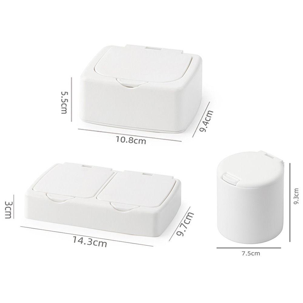 LONTIME Desktop Organizer Multi-Functional Mini Floss คอนเทนเนอร์เครื่องเขียนฝาครอบไม้จิ้มฟัน