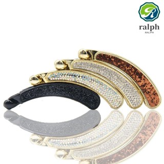 Ralph กิ๊บติดผมรูปกล้วยประดับคริสตัล Rhinestone สไตล์เกาหลีสําหรับผู้หญิง