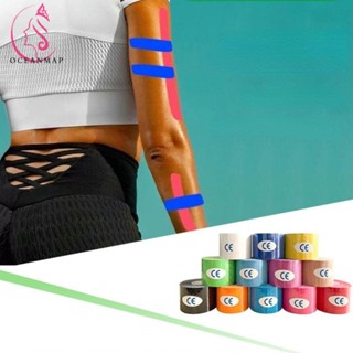 OCEANMAP Useful Sport Bandage Elbow Knee Athletic Tape Kinesiology Tape Sports Protector Elastic Self-adhesive Skin Protection Athletic Recovery Muscle Pain Relief Sports Tape/Multicolor