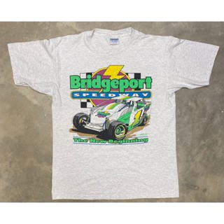 เสื้อยืด ลาย Bridgeport Speedway Dirt Racing Tee 1995 สไตล์วินเทจ ขนาดใหญ่