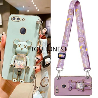 เคส Oppo R15 Pro เคส Oppo R11 เคส Oppo R11S เคส Oppo R17 Pro เคส Oppo R15X Case Oppo K1 Case Oppo A78 Case Oppo A58 Case Silicone Anime Cute Kaws Bear Stand Cartoon Wrist Band Phone Case Casing Cover Cases TS โทรศัพท์มือถือ ซิลิโคน ลายการ์ตูนหมี น่ารัก